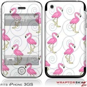   3GS Skin and Screen Protector Kit   Flamingos on White Electronics