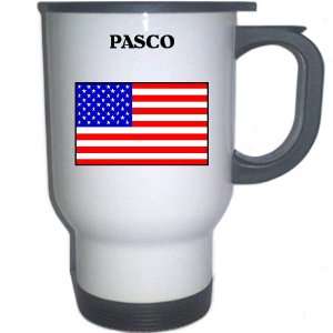  US Flag   Pasco, Washington (WA) White Stainless Steel Mug 