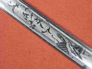 Very Nice US Model 1850 Civil War Foot Officers Sword w/ Scabbard 