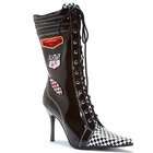   Party By Ellie Shoes Racer (Black/White) Adult Boots / Black   Size 9