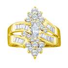 14k Marquise Diamond Bridal Ring  