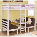 Coaster Twin Size Convertible Loft Bed in White Finish