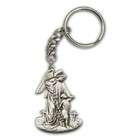 JewelBasket Religious Key Chains   Antique Finish Silver Guardian 