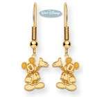 disney gold mickey mouse earrings 14k yellow gold classic sheppard
