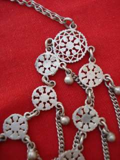 ANTIQUE COLLECTIBLE TRIBAL OLD SILVER NECKLACE GYPSY  