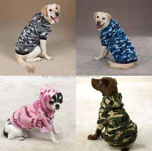 CAMO HOODIES for DOGS   4 Colors All Sizes Available  