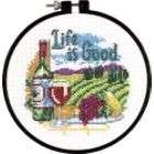  DIMENSIONS Life Is Good Counted Cross Stitch Kit  6 Round 14 Count