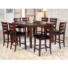 Wildon Home Beals Counter Height Dining Table in Black and Cherry