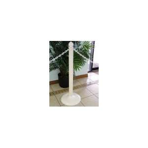    Plastic Stanchion for Crowd Control   White