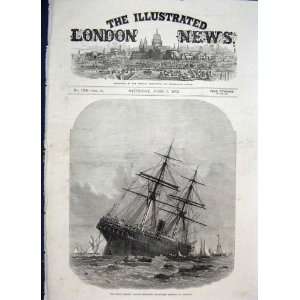   Lloyd Steam Ship Baltimore Hastings Sea Old Print 1872