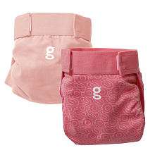 gDiapers Little gPant 2 pk Golly Molly Pink & Ga Ga Pink (Large 
