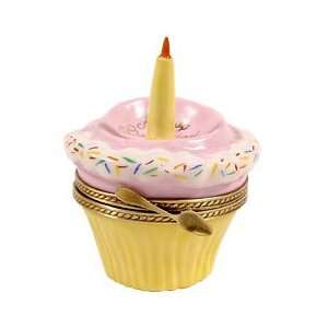  Pink Birthday Cup Cake with Candle & Surprise French 