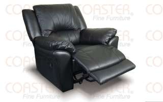 Black Leather Match Recliner Chair   FREE S/H  