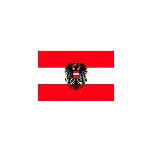  Austria Flag with Eagle, 6 x 10, Outdoor, Nylon Sports 
