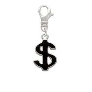  Black Dollar Sign Clip On Charm Arts, Crafts & Sewing