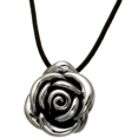 Black Elegant Rose Pendant  