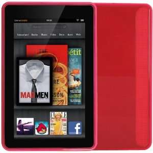 Skque Pink TPU Gel Case Cover for  Kindle Fire Electronics