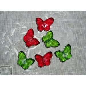    Faceted Christmas Butterfly Lucite Bead Mix Arts, Crafts & Sewing