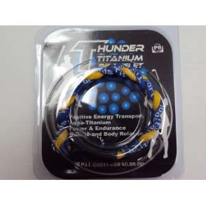  Thunder Titanium Bracelet Energy Balance Blue & Yellow 