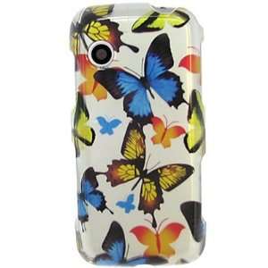  Crystal Hard SILVER Snap on With MULTICOLORED BUTTERFLIES 