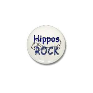  Hippos Rock Pets Mini Button by  Patio, Lawn 