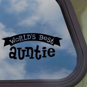  Worlds Best Auntie Black Decal Car Truck Window Sticker 