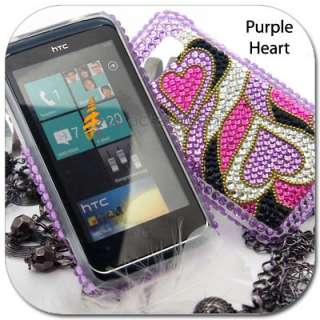 BLING Snap On Hard CASE COVER For HTC 7 TROPHY T8686  