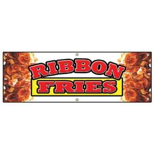  72 RIBBON FRIES BANNER SIGN hot chips french signs Patio 