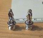 Sterling Silver 3D Magic Rabbit Bunny in a Hat