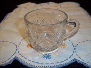  AND FAN PATTERNED GLASS PUNCH BOWL CUP SMALL SNACK SET CUP  