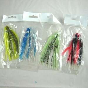 sets new rigged squid skirt trolling fishing lure 12cm/4.8 lot of 30 