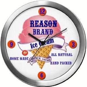  REASON 14 Inch Ice Cream Metal Clock Quartz Movement 