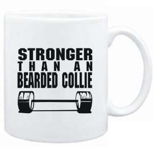   Mug White  STRONGER THAN A Bearded Collie  Dogs