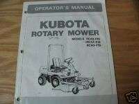Kubota RC48 F19 To RC60 F19 Mowers Operators Manual  