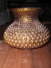 Vintage Amber Hobnail Lamp Light Shade Globe Hob Nail  