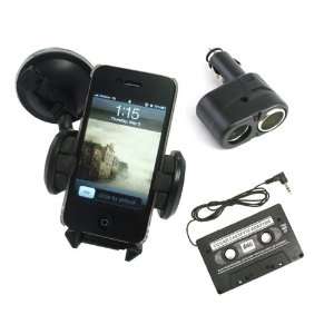   Holder+Black Cassette Tape Adapter for Apple Ipod Nano 5g Electronics