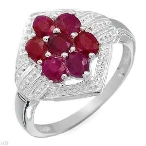  1.75ctw RUBY RING   925 STERLING SILVER   SIZE 8 