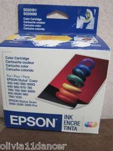 Genuine Epson Ink color cartridge S020191 S020089 400 440 600 600Q 640 