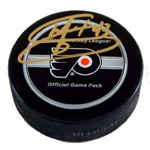 Martin Biron Autographed Philadelphia Flyers Official NHL Game Puck 