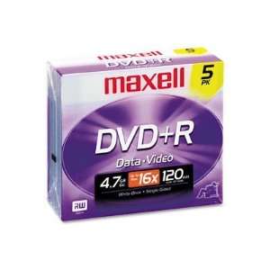  Maxell 639002 DVD+R Recordable Discs with Jewel Cases 