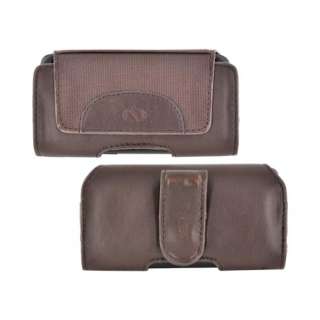   Marquee Horizontal Leather Pouch Nylon Accents Belt Clip  