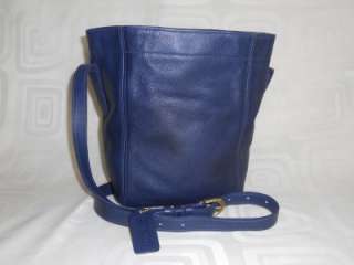 Coach 4156 Blue Leather Soho Cinch Pouch Bag Tote Shoulder Bag 