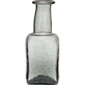  Charcoal Grey Recycled Glass Vase (square design)