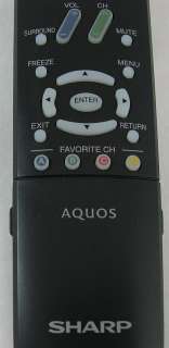 Sharp Aquos GA600WJSA TV Remote Working Open Box  