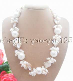 Charming White Pearl&Shell Necklace  