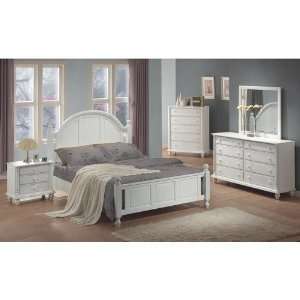 Wildon Home Kayla Bed in Distressed White   California King  