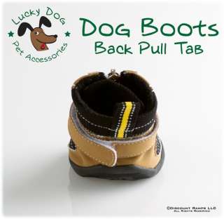   TAN DELUXE QUALITY LUCKY DOG SHOES BOOTS RUBBER SOLES (PET SHOE XXL 6