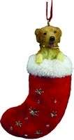 NEW Christmas Stocking Ornament   Golden Retriever dog  