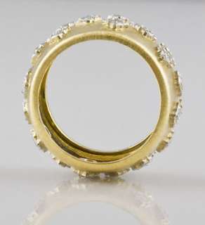 BUCCELLATI 18K White Yellow Gold Diamond Band Ring 7  