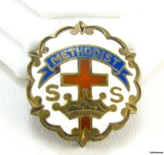 METHODIST   Sterling Silver Sunday School Church PIN  